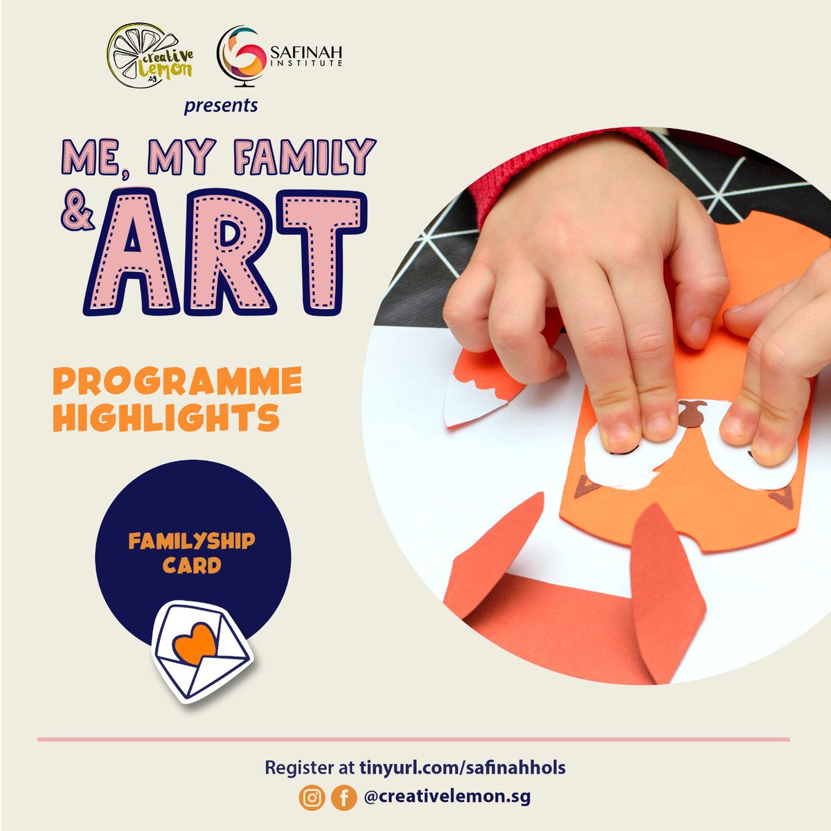 creativelemonsg's tweet photo. ATTENTION TO PARENTS AND GUARDIANS WITH KIDS!

School Holiday is around the corner and we have something for the kids to enjoy and also learn at the same time!

So sign up via https://t.co/WSe6Nzr8mx and if you have any enquires you can ask me directly. See ya! 👍🏻 #kidsprogramme https://t.co/XeqDgsC5yM