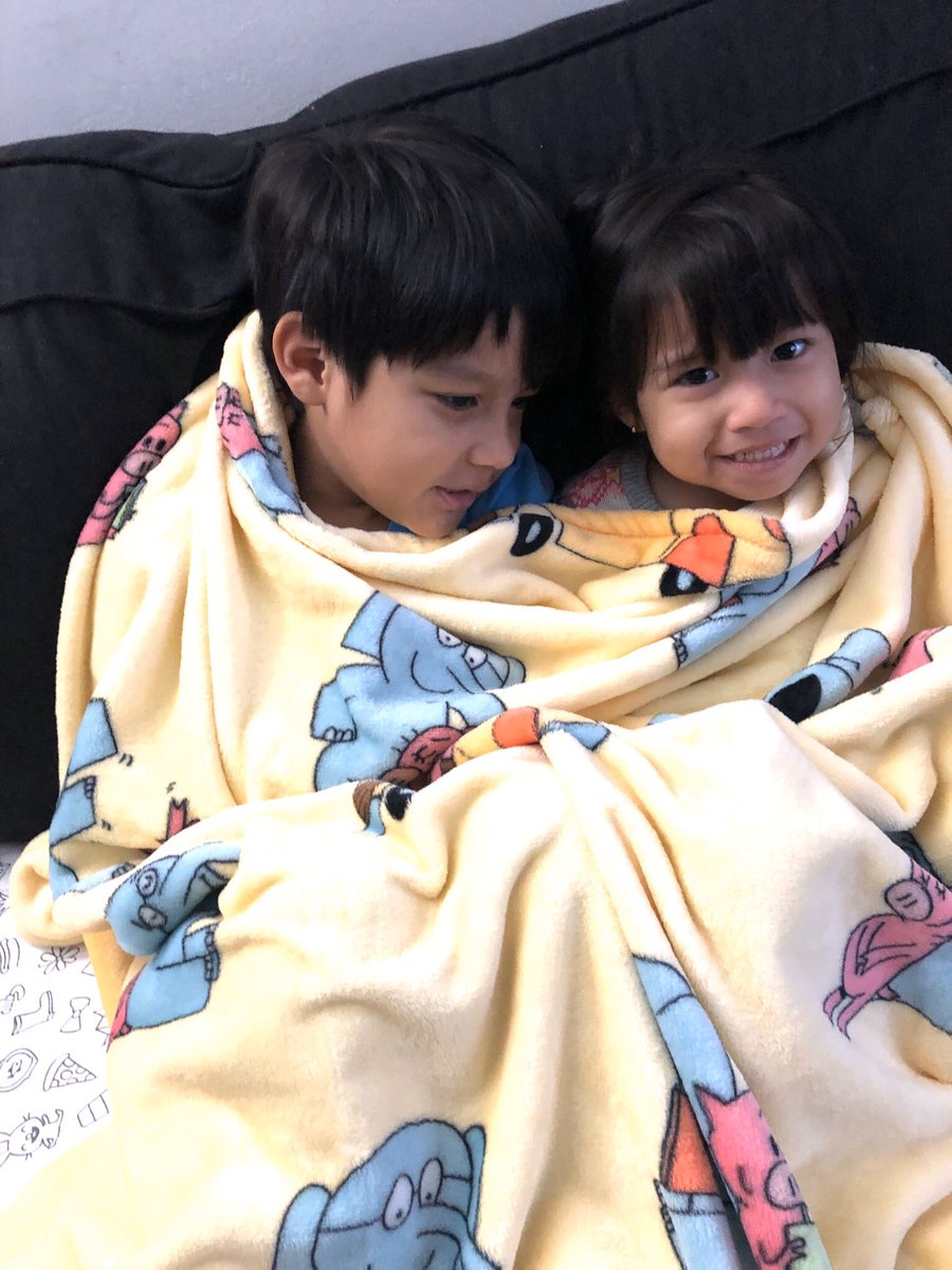 Meono31's tweet photo. En casita bien abrigaditos! #MateoYSilvita 🥰 #elefanteycerdita @The_Pigeon https://t.co/FmwJWYPsY5