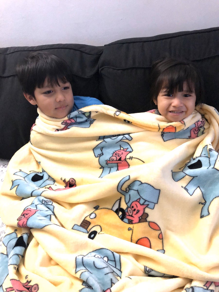 Meono31's tweet photo. En casita bien abrigaditos! #MateoYSilvita 🥰 #elefanteycerdita @The_Pigeon https://t.co/FmwJWYPsY5