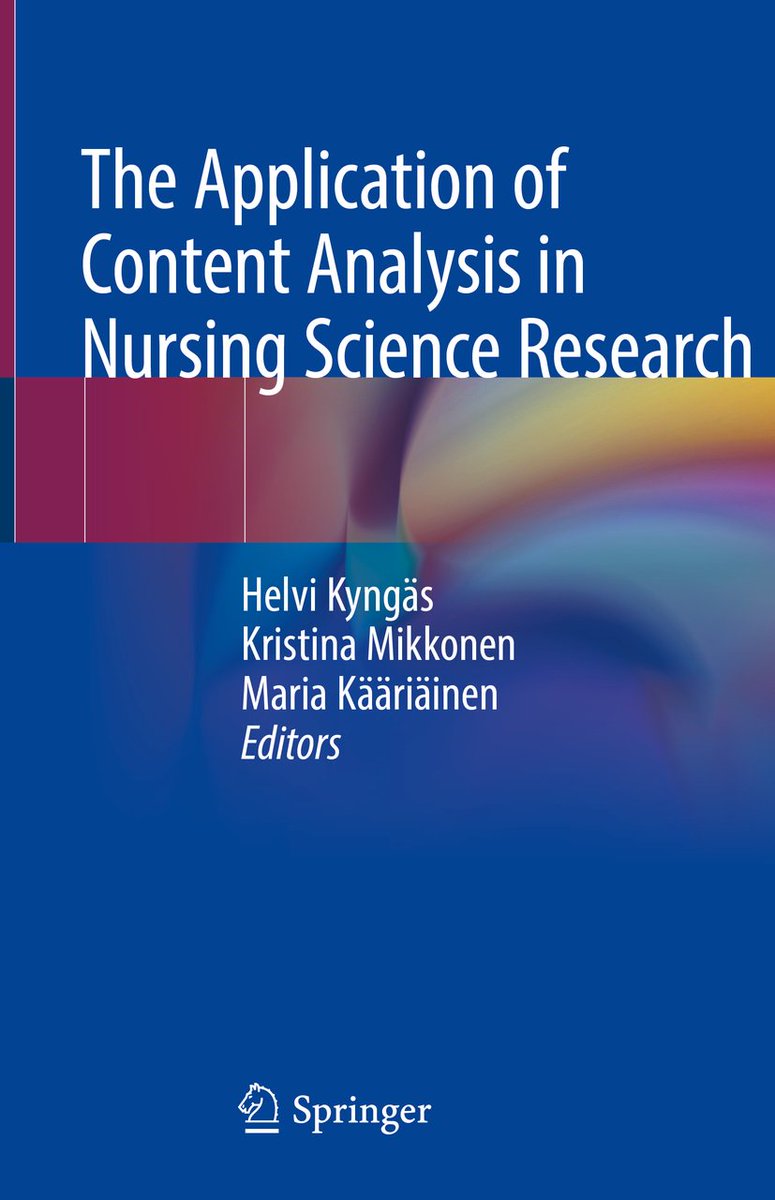 Springer Nursing (@springernursing) on Twitter photo Just published! The Application of Content Analysis in Nursing Science Research, by Kyngas, Helvi, Mikkonen, Kristina, Kääriäinen, Maria (Editors). springer.com/fr/book/978303… @Kristinamikkon <a href="/KaariainenMaria/">MariaKääriäinen</a> Just published! The Application of Content Analysis in Nursing Science Research, by Kyngas, Helvi, Mikkonen, Kristina, Kääriäinen, Maria (Editors). springer.com/fr/book/978303… @Kristinamikkon <a href="/KaariainenMaria/">MariaKääriäinen</a>