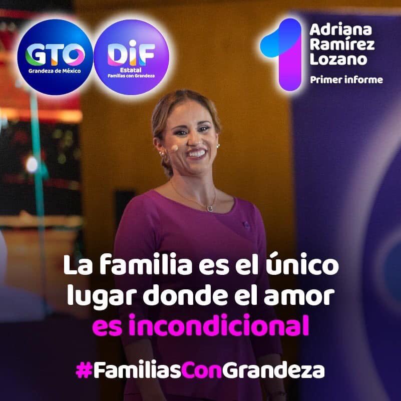 AARREDONDOM's tweet photo. Muchas felicidades Sra. @AdrianaRamLoz y al gran equipo del @difgto por su labor en beneficio de las familias Guanajuatenses 😊👨👩👧👦 #1InformeDIF #FamiliasConGrandeza https://t.co/XmYkpgQvrI