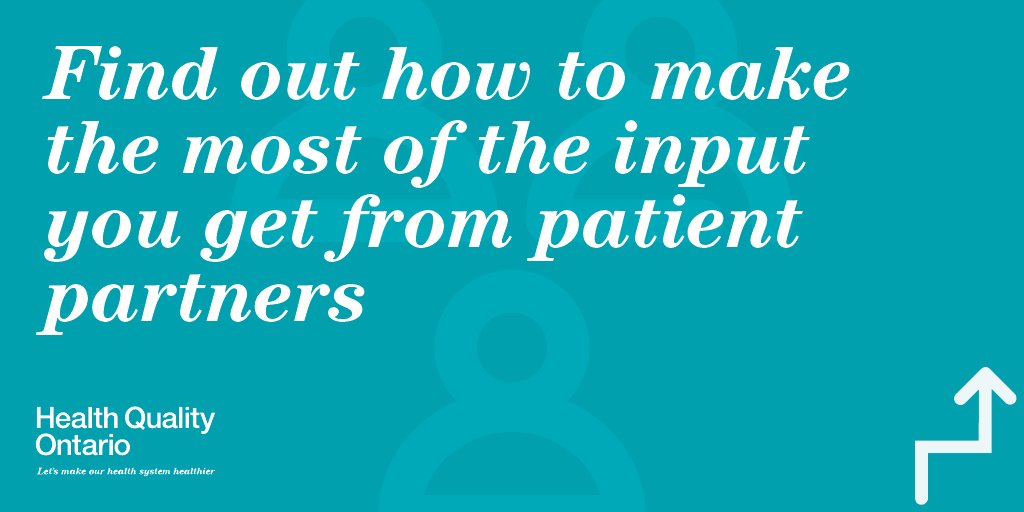 OntarioHealthOH's tweet photo. Want to include patients on your organization’s committees? Use our #PatientPartnering guide to learn how to meaningfully engage patients in your #QualityImprovement efforts: https://t.co/lXjGgcuZy3 #PatientEngagement #ONhealth https://t.co/kfzu0DI1fP