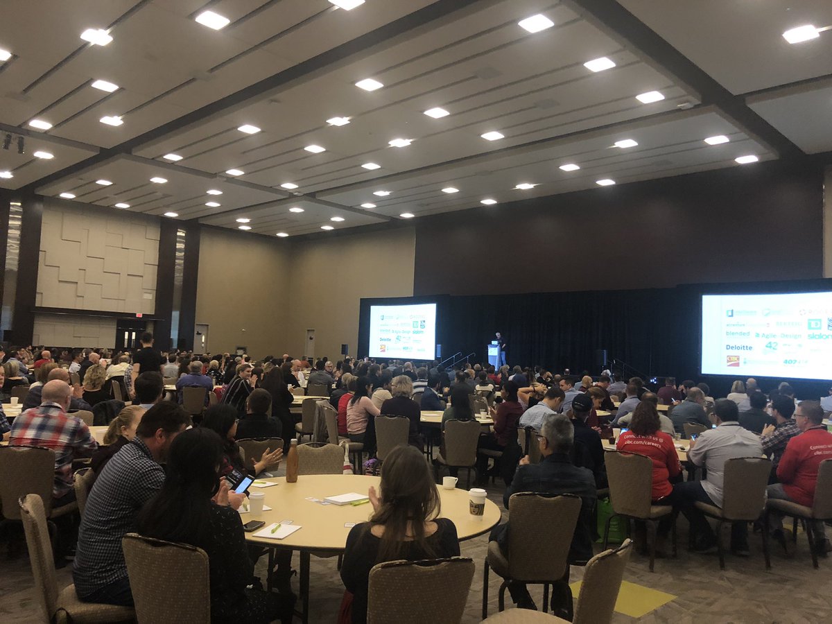 1cocojojo1's tweet photo. Sri Natesan opening the Toronto Agile Conference 2019- audience packed #TorontoAgileConference https://t.co/G5ksQw6GoL