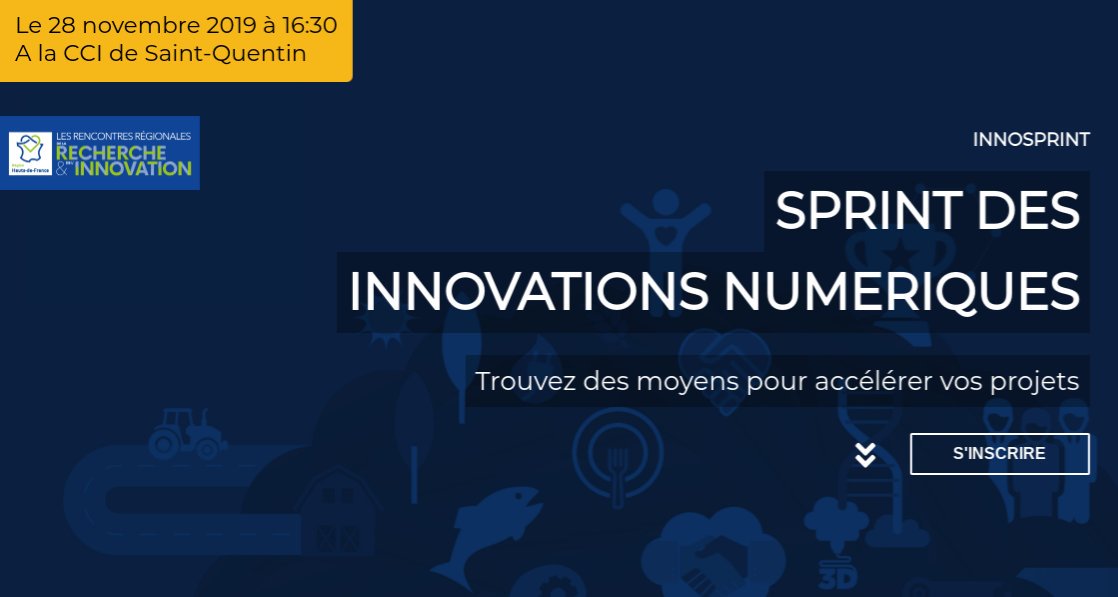 jackylacherest's tweet photo. Le 28 novembre à la CCI de Saint-Quentin, venez aux sprints de l'innovation et faites accélérer et sécurisez votre projet ou défi @CCI_hdf @CCIAisne #innovation #intelligenceartificielle #INNOSPRINT #saintquentin https://t.co/pLUNSnR0D2