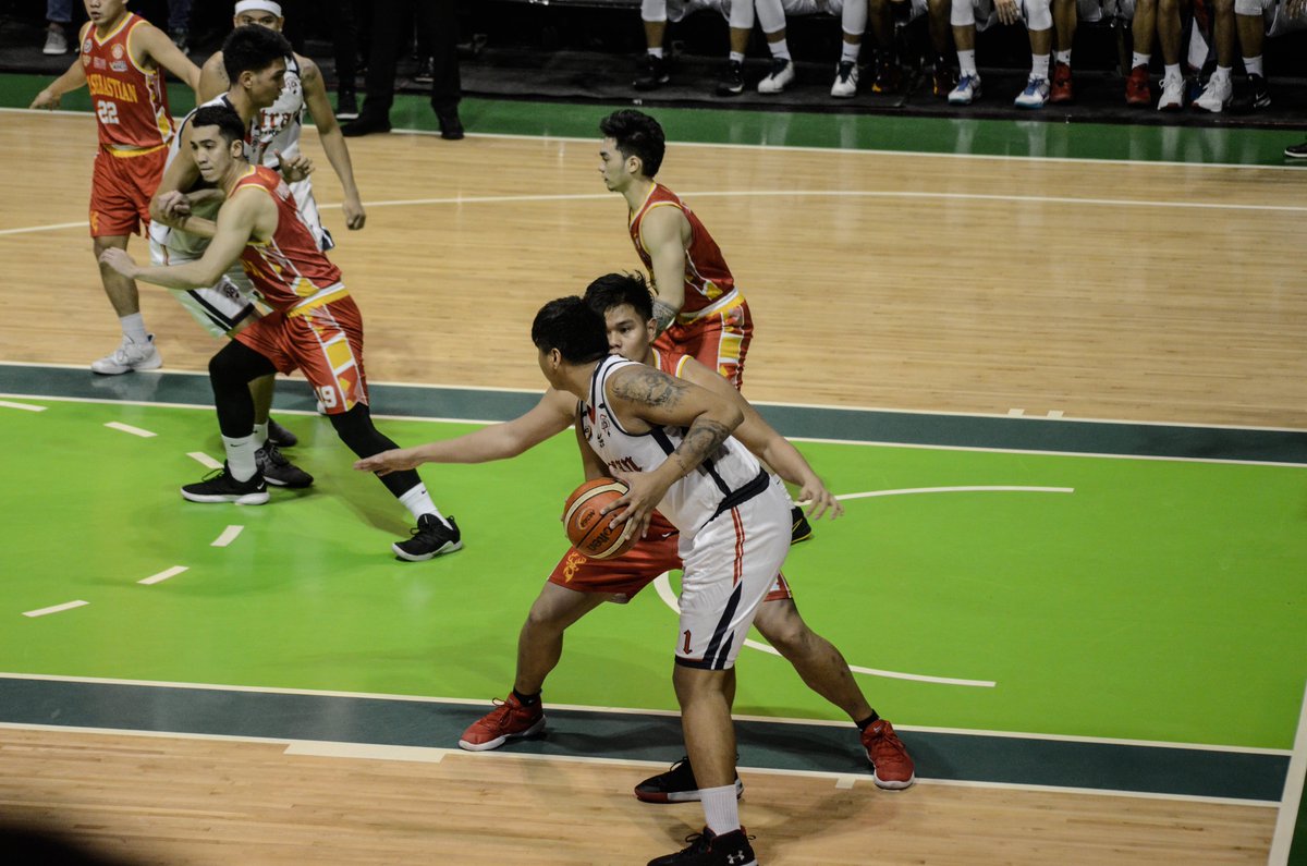 LSHSCreativeHub's tweet photo. Letran Knights enters the stepladder semifinals as they defeated the Golden Stags with the winning score of 85 - 80.

#WeAreLetran
#SiempreArriba 

PHOTOS | Kyle Espartero https://t.co/Fi6RMKPuGw