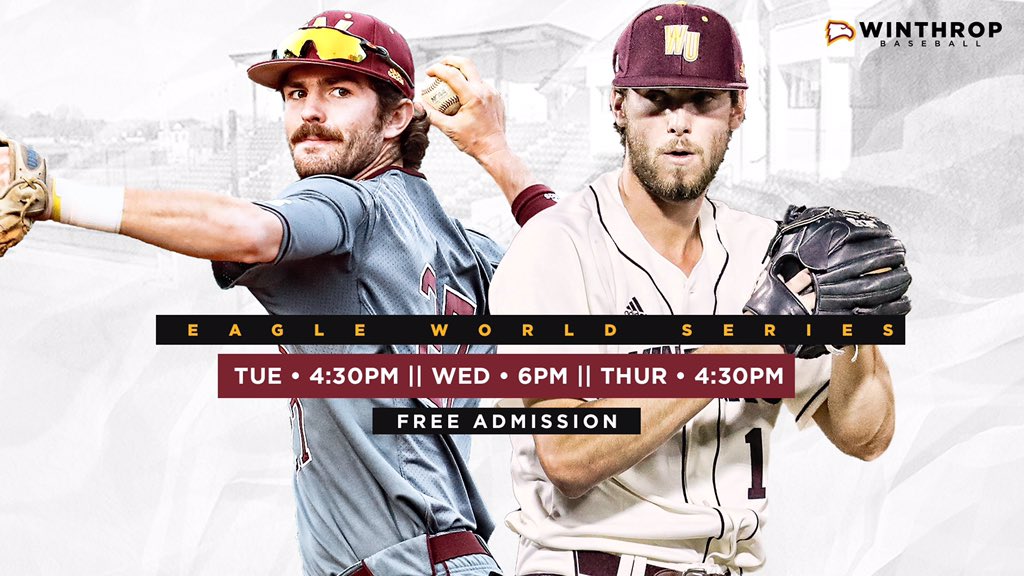 WinthropBSB's tweet photo. The Eagle World Series is HERE!

First pitch today at 4:30 PM. https://t.co/pNXsTbMRlH