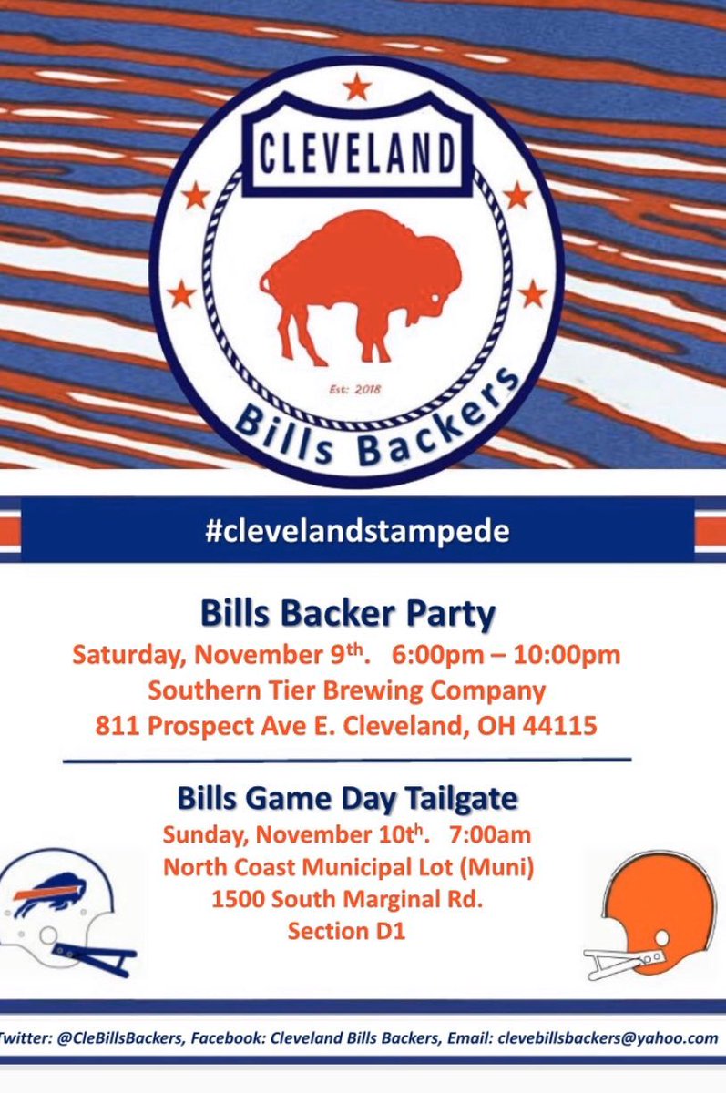 PintoTailgate's tweet photo. #InvadeCleveland Who is coming to party with #Billsmafia and @PintoTailgate in Cleveland. Details below. https://t.co/6cMcZ6uHrw