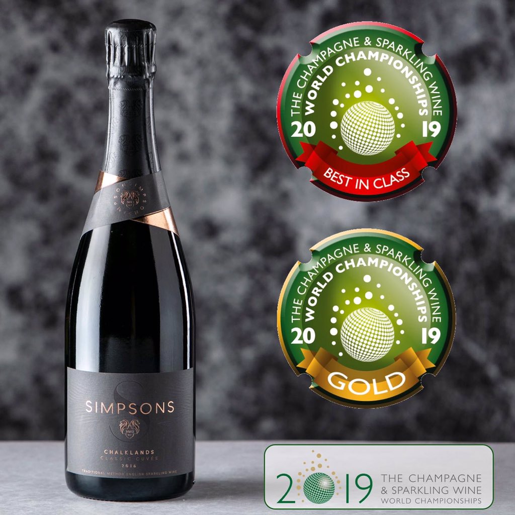 Our Chalklands Classic Cuvée 2016 has been decorated with “Best in Class-English Newcomer” at the 2019 Champagne &amp; Sparkling Wine World Championships awards dinner last night. This is in addition to the 2019 CSWWC Gold Medal it received &amp; a wonderful sign of things to come!