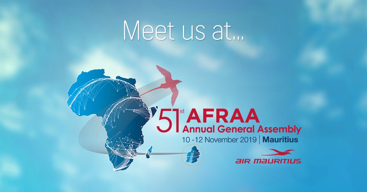 ibscorporate's tweet photo. Meet IBS' Hartmut Brueckner at the 51st Annual General Assembly of African Airlines Association (AFRAA) in Mauritius from 10-12 November 2019. More https://t.co/m6Xc8EFXC2
#iFlyRes #Africa #AFRAA #digitization #aviation #digitaltransformation #AfricanAviation https://t.co/8WK86yWzIG