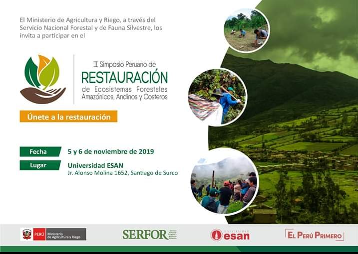 SerforPeru's tweet photo. 🔴 En breve inicia el "II Simposio Peruano de Restauración de Ecosistemas Forestales Amazónicos, Andinos y Costeros", organizado por el @SerforPeru del @minagriperu, en el marco de las actividades realizadas por la #SemanaForestal2019 👉 #ConocerParaProteger 🌳 https://t.co/T8A4EPvZRo