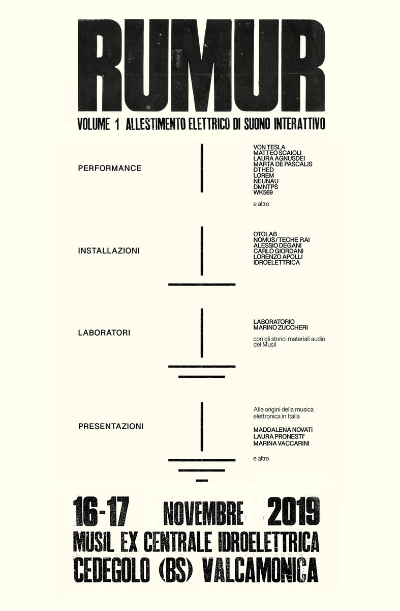 Ci vediamo il 16-17/11 a RUMUR Vol. 1

ℹ️ rumur.it

#experimentalmusic #electronicmusic #contemporarymusic