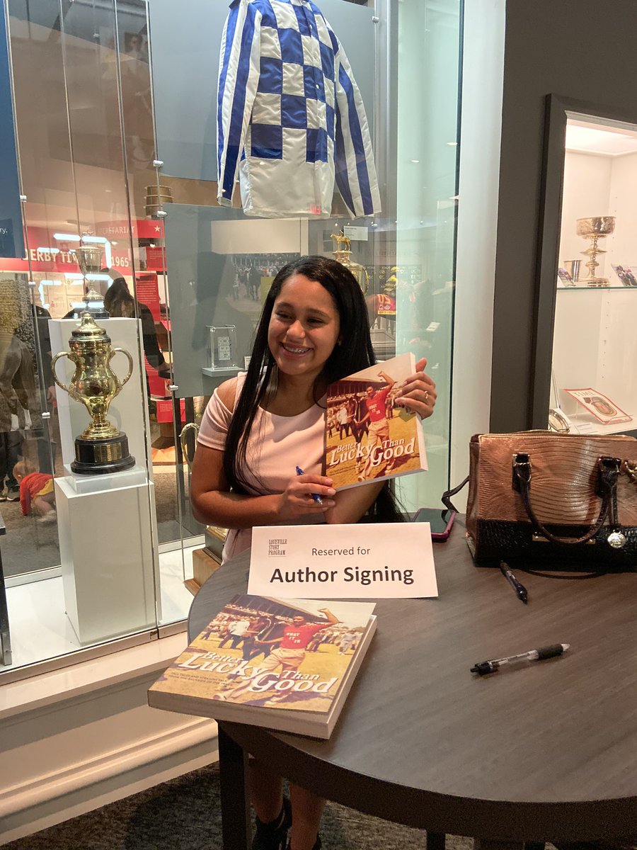 MsBieryIHS's tweet photo. @IROQUOIS_HS ‘19 grad and published author Merlin Cano Hernandez @LouisvilleStory book release last night! M. worked as a walker @ChurchillDowns, at Walmart, and @Backside_LC while taking AP classes! We’re so proud! ❤️(1/2) https://t.co/yM5EDfys0g