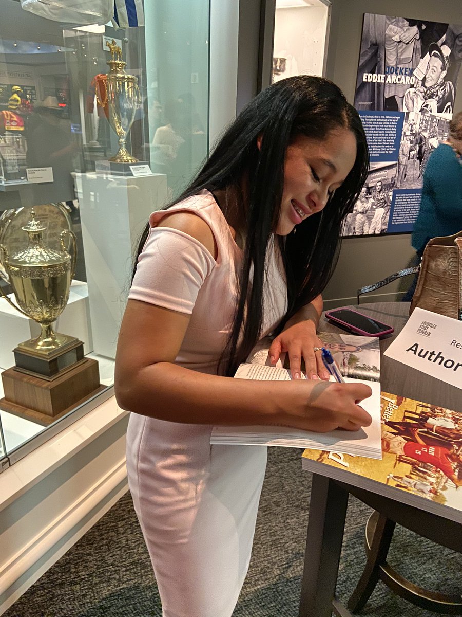 MsBieryIHS's tweet photo. @IROQUOIS_HS ‘19 grad and published author Merlin Cano Hernandez @LouisvilleStory book release last night! M. worked as a walker @ChurchillDowns, at Walmart, and @Backside_LC while taking AP classes! We’re so proud! ❤️(1/2) https://t.co/yM5EDfys0g