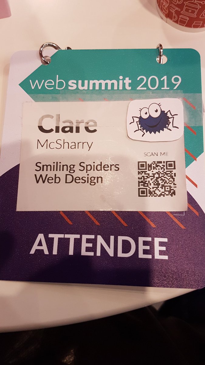 SmilingSpiders_'s tweet photo. I decided to personalise my ID for this year's #WebSummit . Have to stand out in a sea of thousands https://t.co/GVJgRgHmJR