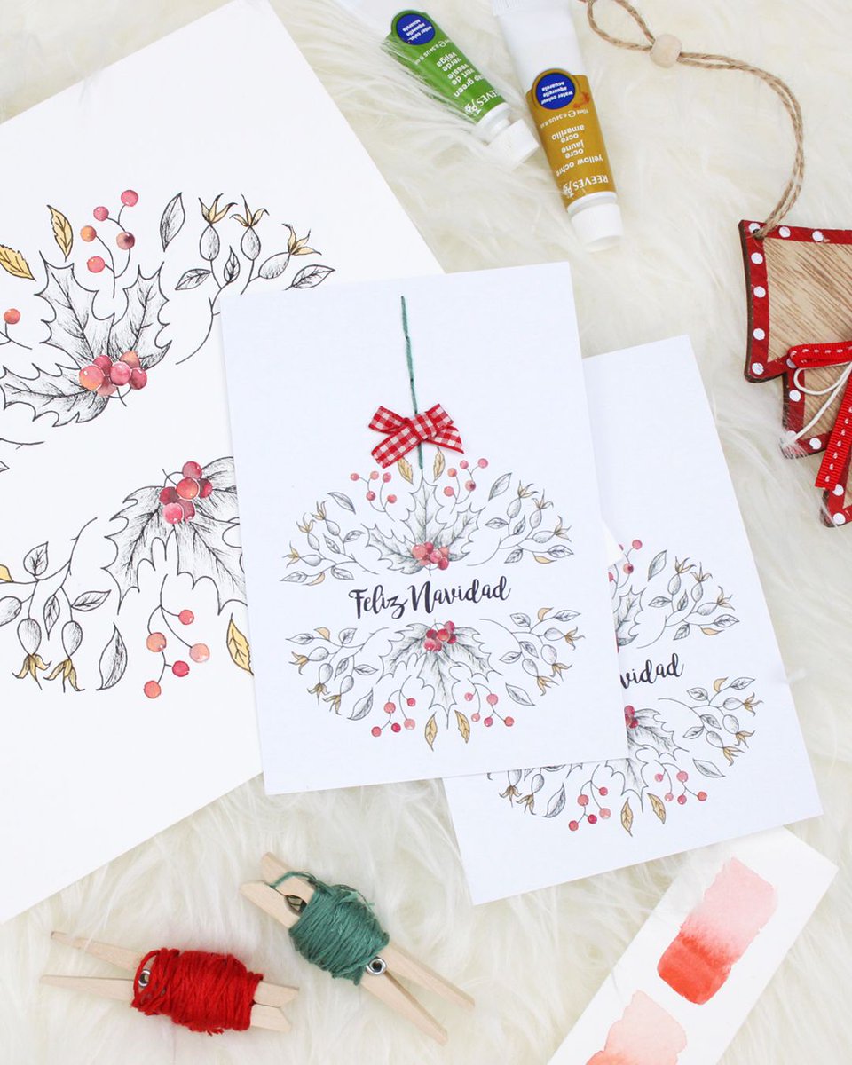 Lo mejor del nuevo curso online "Navidad en acuarela" no es sólo las coronas navideñas que voy a enseñarte a pintar, sino todo lo que podrás crear con ellas. ¡Inscripciones abiertas! buff.ly/2Ngfm3j #CursoEnLinea #Navidad2019 #illustration #acuarela