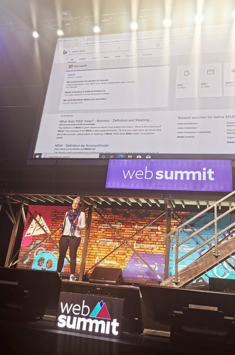 Big brands shaking things up!

Liat Ben-Zur <a href="/Microsoft/">Microsoft</a> introduces <a href="/WebSummit/">Web Summit</a> to the just-unveiled and newly revamped Edge and Bing.

She's calling them "the best browser and the best search for businesses".

<a href="/LiatBenZur/">liat benzur (she/her)</a>
#WebSummit