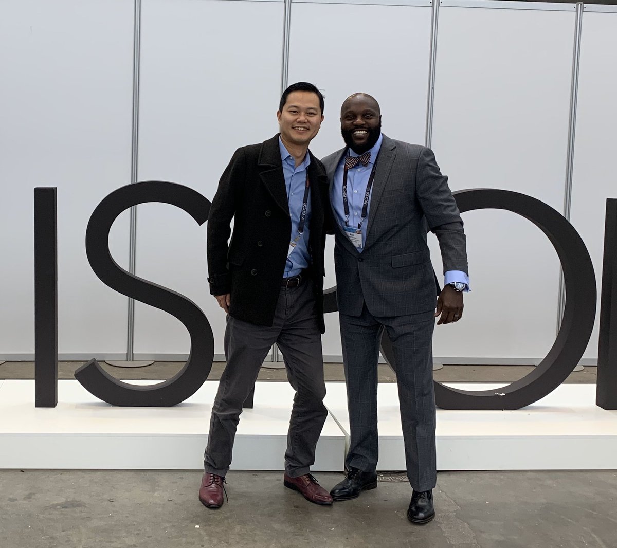 Ran into Dr. Rascati (UT Outcomes faculty) and my former UT Pharmacy Outcomes classmate today. #ISPOREurope2019 #HookEm