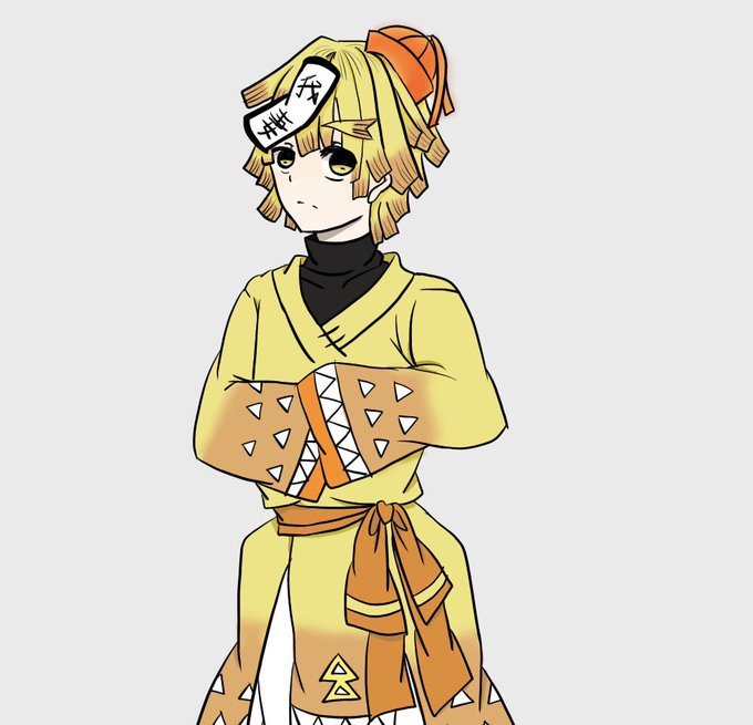 いつかさんがTwitterに投稿した我妻善逸(鬼滅の刃)のイラスト。