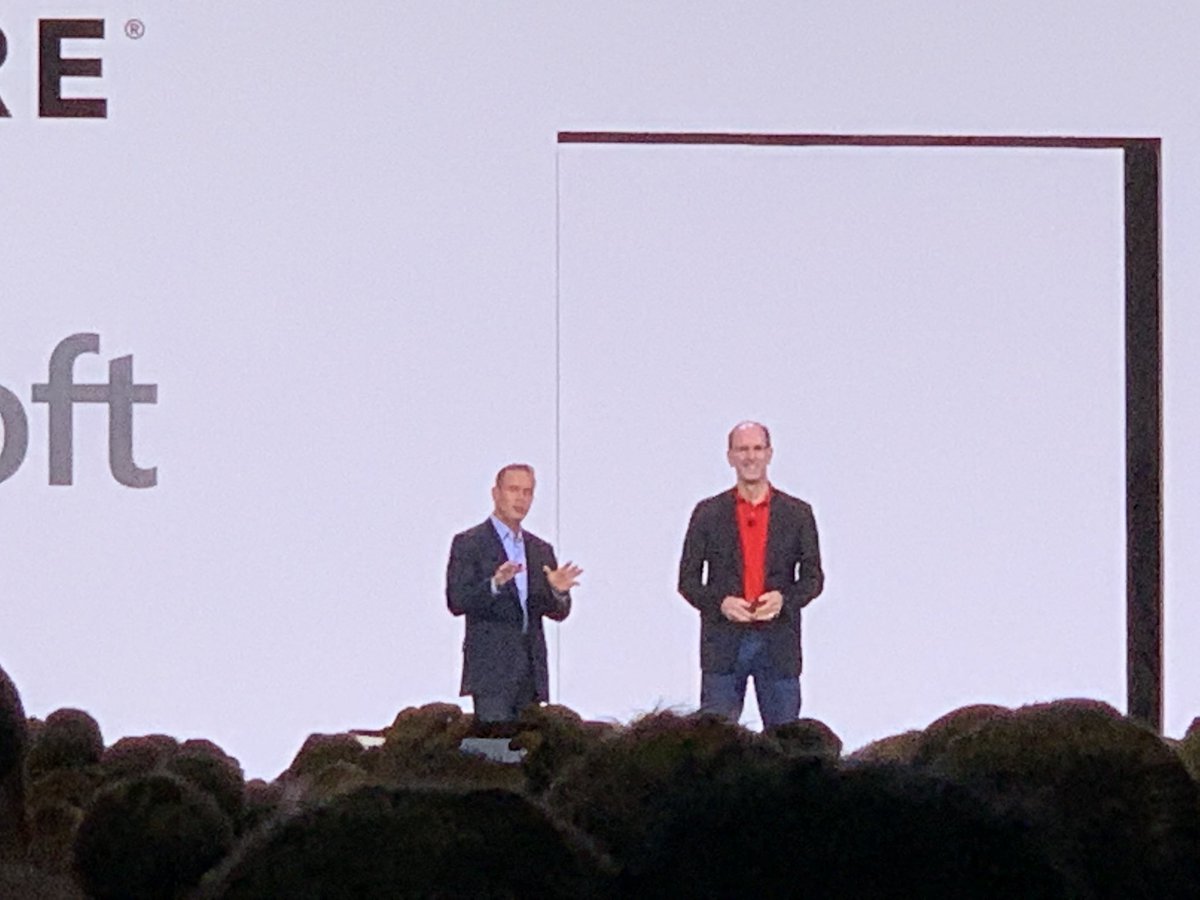jameshirka's tweet photo. When the reason you wear red polos is on stage with your CEO taking about the relationship between @Sitecore and @Microsoft. Thanks #MSIgnite for letting us borrow @scottgu https://t.co/zntaEOk7rF