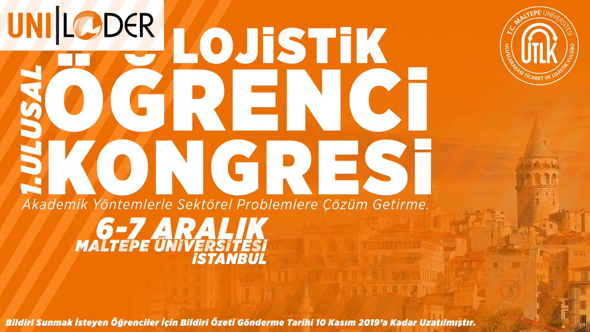 MaltepeUTLK's tweet photo. Maltepe Üniversitesi Uluslararası Ticaret ve Lojistik Kulübü ve
UNI|LODER iş birliği ile düzenlenen
“I. Ulusal Lojistik Öğrenci Kongresi" 6-7 Aralık'ta Maltepe Üniversitesi'nde.
#utlk
#mauutlk
#MaltepeÜniversitesi
#lojistikkulübü
#logistics
#uniloder
#loder https://t.co/R4MVaMaEZ4