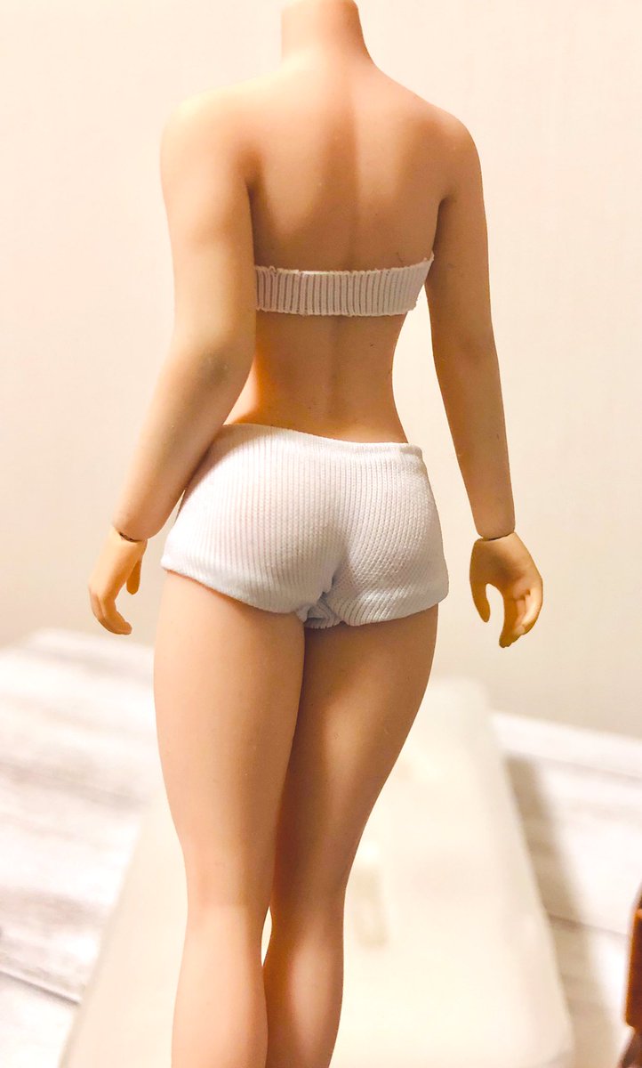 「一時期話題になってたシームレス素体の1/12スケールが出てたので買ってみた。後ろ」|松浦麻衣🐩画集彩雲発売中（アニメーター💎）のイラスト