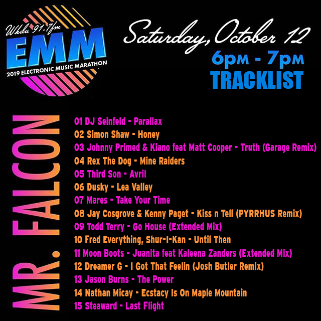 mrfalconmusic's tweet photo. Click our profile link to listen!
Our set for @wkdu's Electronic Music Marathon #2019EMM is up now on Soundcloud.

The original goal of the marathon this year was to raise $10k in upgrades for the radio station. All said and done, $19k was raised! https://t.co/TzeenPBwcc