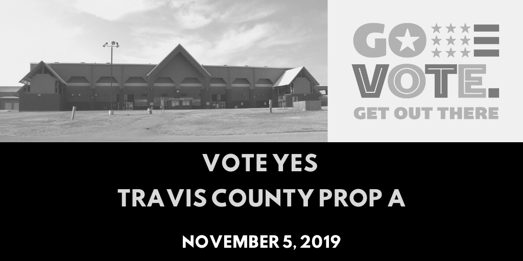 TODAY'S THE DAY! Head and vote YES for Travis County Prop A! Remember, Travis County Prop A will renovate the Expo Center and create jobs - all without raising taxes for taxpayers. Find a polling location here: bit.ly/2oZys4p