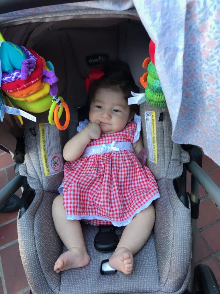 Loveadyy's tweet photo. We’re at 3 months now! And she’s already being a sneaky sneaks and yelling at her dad and I’m loving it 😀🥰 #Novalee #babyniece https://t.co/Di2aDHPop9
