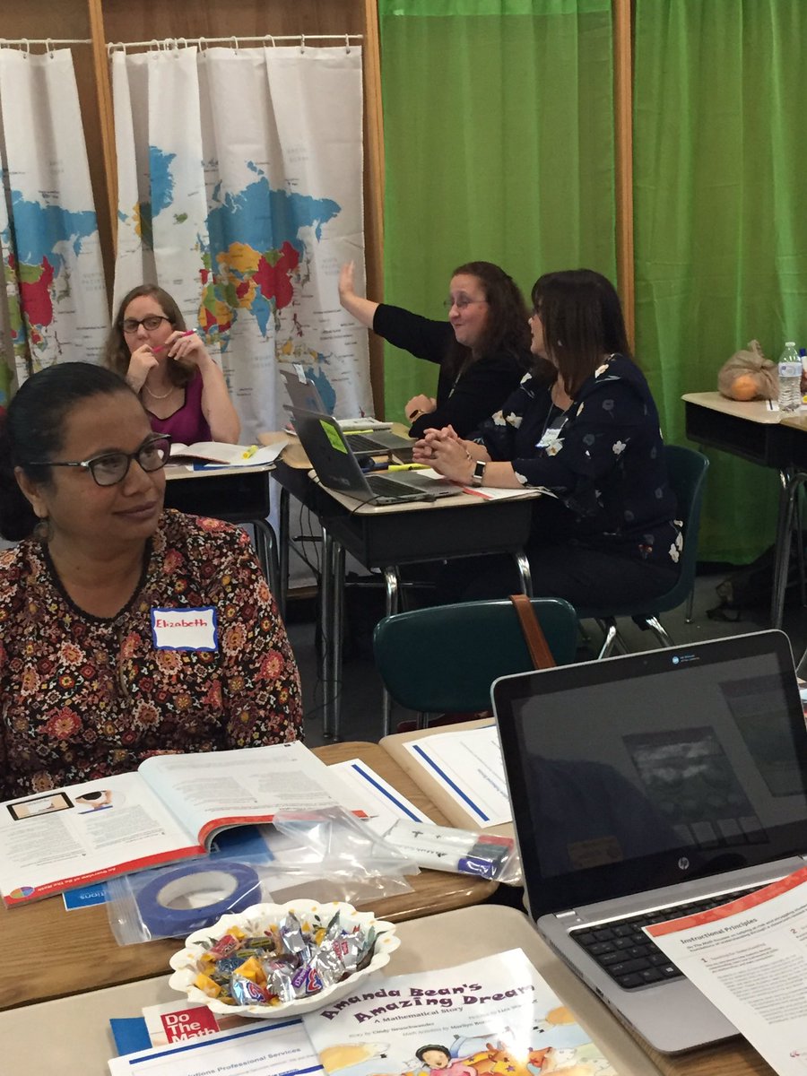 GoreNatalie's tweet image. #expectpartnerships Intervention teachers engaged in PD with HMH on new math resources to support conceptual understanding of key concepts. Love our Boards commitment to providing new resources to support learning in HCS.