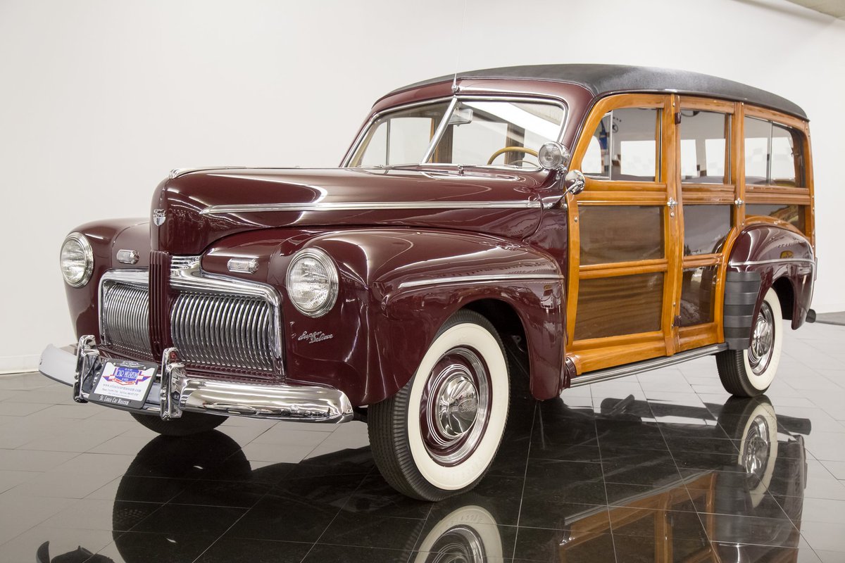 StlCarMuseum's tweet photo. 1942 Ford Super Deluxe Woodie | This classic #Ford is honored by a gorgeous restoration plaque that states "In your honor, detail was priority #1"

- Exterior: Moselle Maroon
- Interior: Dark Red 

📸https://t.co/12qAiZFs5I

#classiccars #carforsale #classicford #40scar #stlouis https://t.co/x4ygxu3zGd