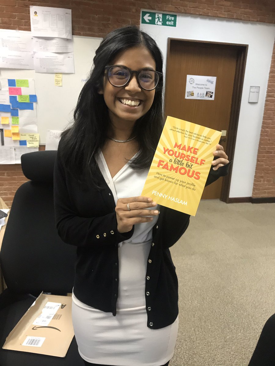 AbigailSPaul's tweet photo. Our new intern @tasnimhassan94 was so inspired by @PennyHaslam at the @jrf_uk staff conference that she went out and bought her book! #littlebitfamous https://t.co/bqdPcvCuDT