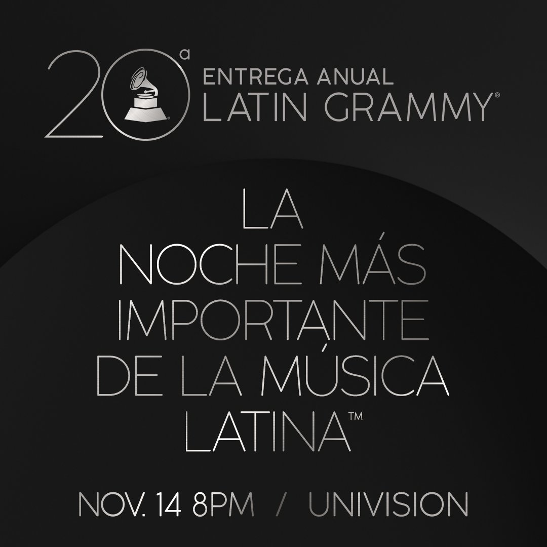 LatinGRAMMYs's tweet photo. ¡CONFIRMADO! @AlejandroSanz participará en la 20a Entrega Anual del #LatinGRAMMY 14 DE NOV. 8PM @Univision @MGMGrand 🎶👏👏 #20AñosDeExcelencia https://t.co/clyUw1dGN5 https://t.co/AOIXykKSdz