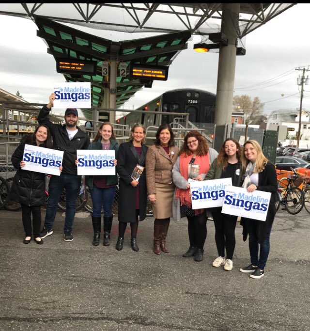 CurranNassau's tweet photo. Shot up to Port Washington to chat with voters about why they should vote for @madelinesingas today! https://t.co/m2LjoMT9wa