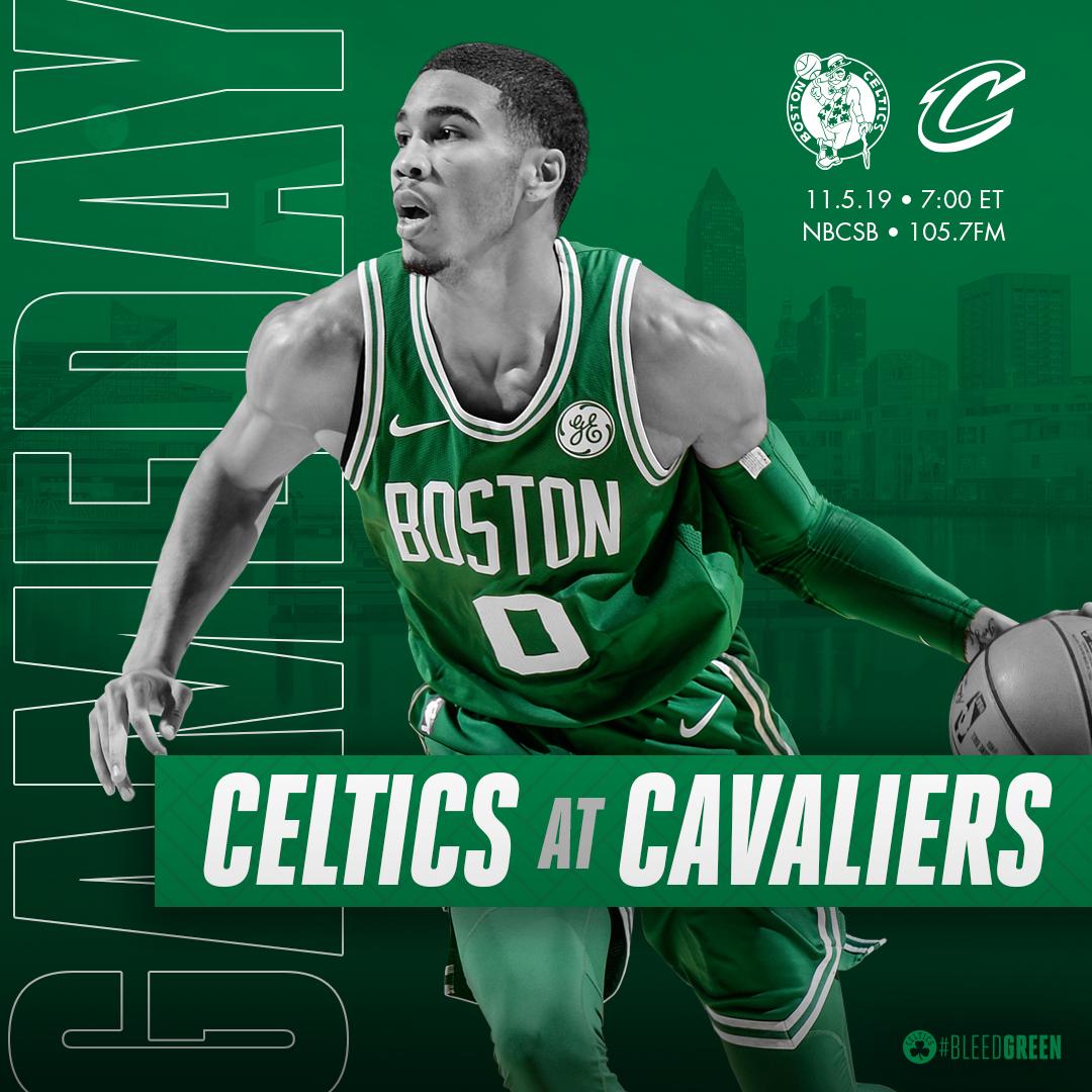 TONIGHT ☘ Celtics at <a href="/cavs/">Cleveland Cavaliers</a> 
📍 @RMFieldHouse
🕢 7:00PM ET 
📺 <a href="/NBCSBoston/">NBC Sports Boston</a>
🎙<a href="/1057WROR/">105.7 WROR</a>
#BleedGreen