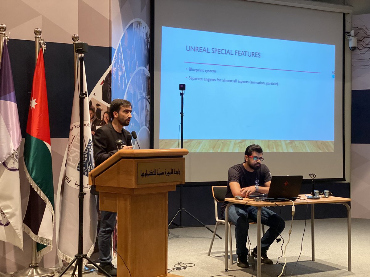 DanarKayfi's tweet photo. At the #UnrealEngine metup at #PSUT in #Jordan #GameDev https://t.co/SsJyGtUG2E