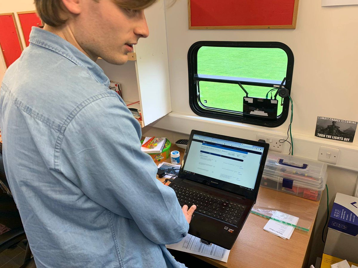 Here's our Production Secretary Tom inputting all our Albert data for environmental sustainability on Home series 2! Admittedly he did have to turn the lights on to fill out the forms…