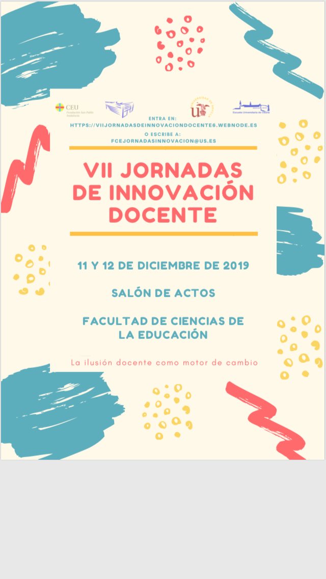 pcaballerous's tweet photo. Estamos organizando las VII Jornadas de Innovación Docente, en la q disfrutaremos de Isaac Perez, Nuria Guzmán, Manuel Parra y Helena Cuaresma. Hasta el 26 de noviembre se puede realizar la inscripción gratuita @nuriajugant @chinchimonete @LupeDominguezC @HelenaCuaresma https://t.co/uTPwoFCwjl