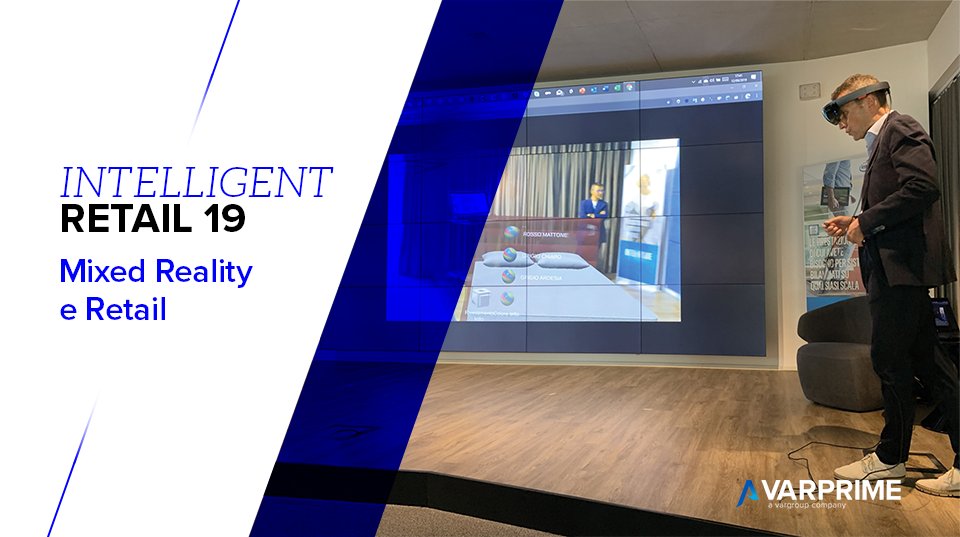 VarPrime's tweet photo. #IntelligentRetail19 con @VarGroup e @microsoftitalia è stata anche l'occasione per toccare con mano @HoloLens di #Microsoft.
Paolo Caon, CEO di Var Plus, ha mostrato come la #MixedReality, già oggi, sia pronta per il #Retail.
Scarica la presentazione: https://t.co/31XBAQ8EFk https://t.co/SmnCjUzJef