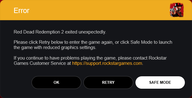 ParkerShimada's tweet photo. @RockstarGames Unlike most, I'm not getting the same message. https://t.co/O2DQPhglZe