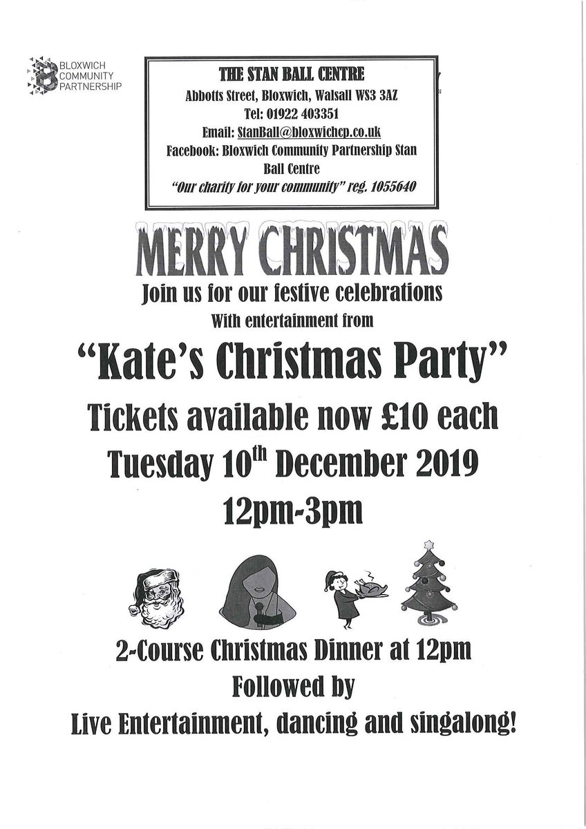 centrestanball's tweet photo. Celebrate Christmas with us at the Stan Ball Centre.  Call 01922 403351 for further information relating to our events or to book your place! https://t.co/MWGtXAiMSU