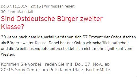 KnopRaphael's tweet photo. Es ist wieder soweit! #wirmuessenreden @presse_rbb !

Einfach kommen und live mitdiskutieren #30jahremauerfall #FriedlicheRevolution 

Dieser Tweet darf gerne geteilt werden. 
@mauerfall30 @1989Mauerfall @mauerfallkind @DIMR_Berlin @CentreMarcBloch @DGB_Berlin_BRB @BerlinOTNika https://t.co/sMPxiHu8SJ
