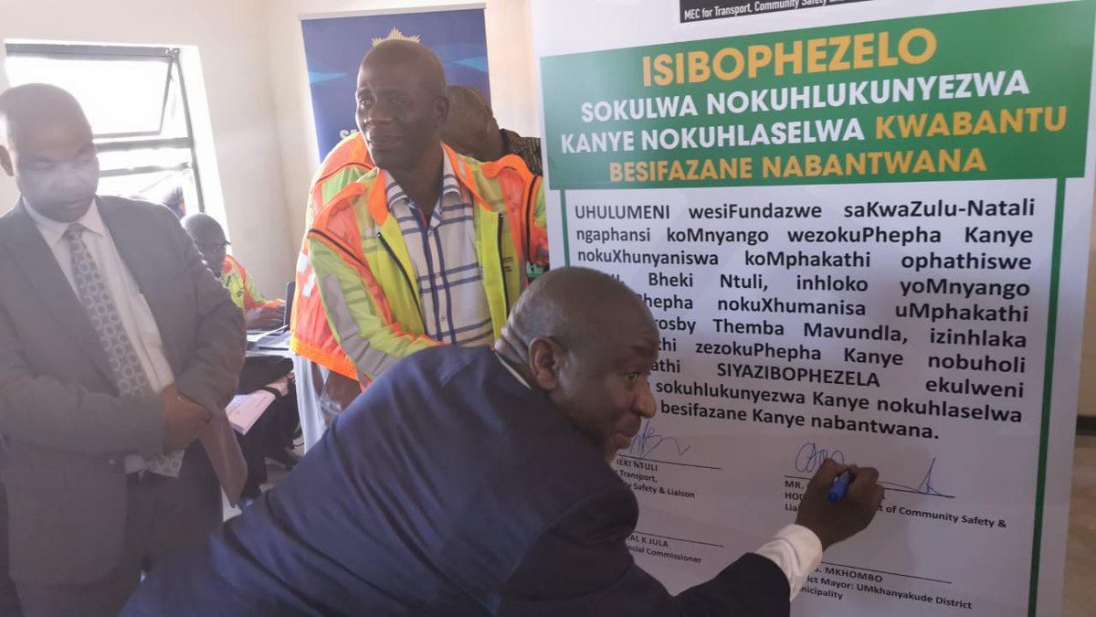 Pansula4ever's tweet photo. The MEC for Transport, Community Safety &amp; Liaison successfully launched November Safety Month under the theme "Building A United Front Against Gender Based Violence" in Mtubatuba ward 16 Makhambane Community Hall. https://t.co/hvOmEt8LsN