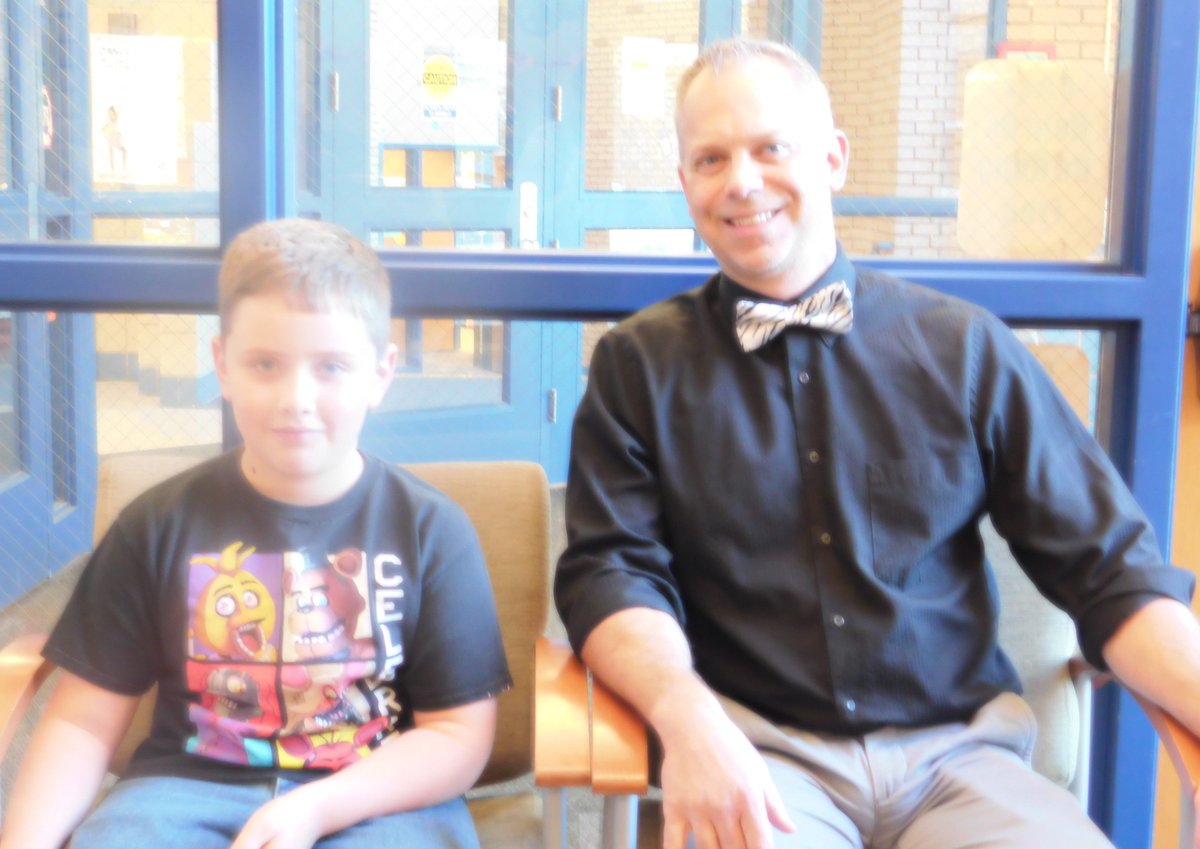 It's Paw Pride Bow Tie Tuesday, and today's tie was picked out by 2nd grader Liam Decent!  Liam went with the zebra tie.  Liam had his name in the drawing because he showed respect for others.  Great job, Liam!  #gocigo