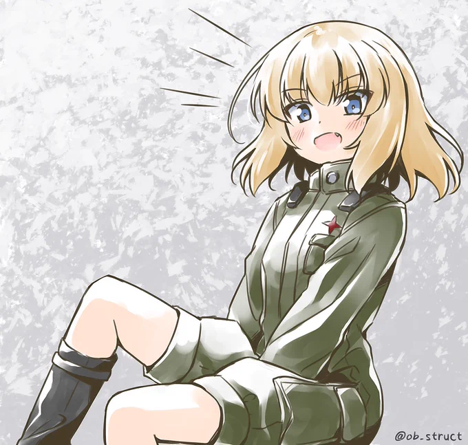 #ガルパン版深夜のお絵描き60分一本勝負
#ガルパン版深夜のお絵描き60分一本勝負_20191105
お題「カチューシャ」 