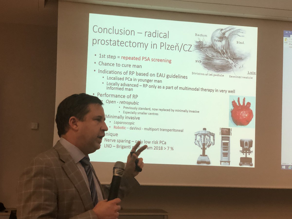 Peter_Beniac's tweet photo. @milanhoraplzen profesor Hora prednasi na V. Plzenskem dni karcinomu prostaty na tema radikalni prostatektomie. Radical prostatectomy - a presentation by Prof. Hora at the 5th Pilsen Prostate Cancer Day #uroczech @Urology_Plzen #UroSoMe https://t.co/DbNowjTDB3