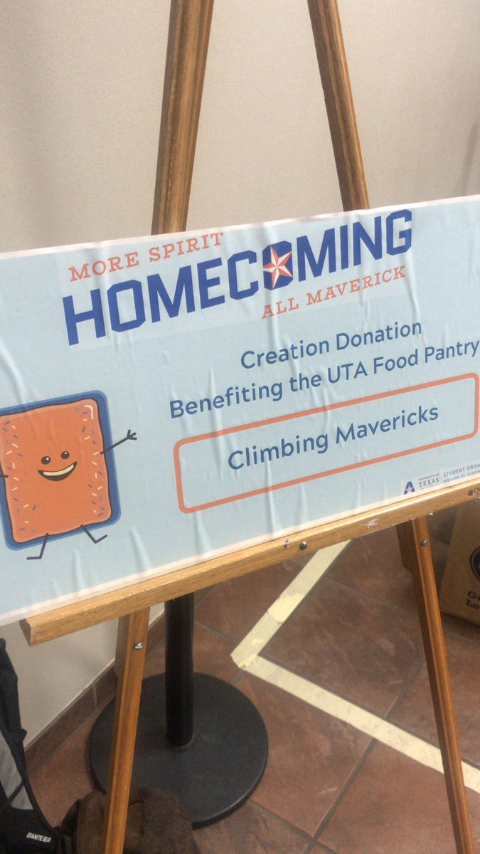 ClimbingMavs's tweet photo. Catch us at the UC making a structure out of canned goods https://t.co/9ox8RtfbjQ