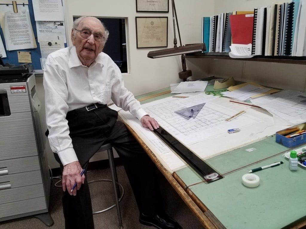 AIANJ's tweet photo. #WestOrange #Patch shares the news of the 105th Birthday of #AIANewarkandSuburban Member #GilbertLSeltzerAIA! #architect #architecture #AIA #AIANS #AIANJ #UticaMemorialAuditorium #GhostArmy #WWII https://t.co/QdoZKXOapa https://t.co/3Sh2kY4cjs