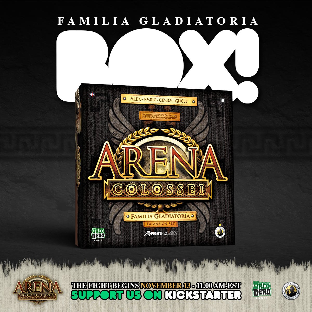 OrconeroM's tweet photo. Let Arena Colossei™ charm you! The three boxes are precious treasure chest full of History and entertainment.
-
Lasciati affascinare da Arena Colossei™! Le sue tre scatole sono preziosi scrigni ricchi di Storia e divertimento.
-
#ArenaColossei #Boardgame #Miniature #Kickstarter https://t.co/HQJNvv23Zi