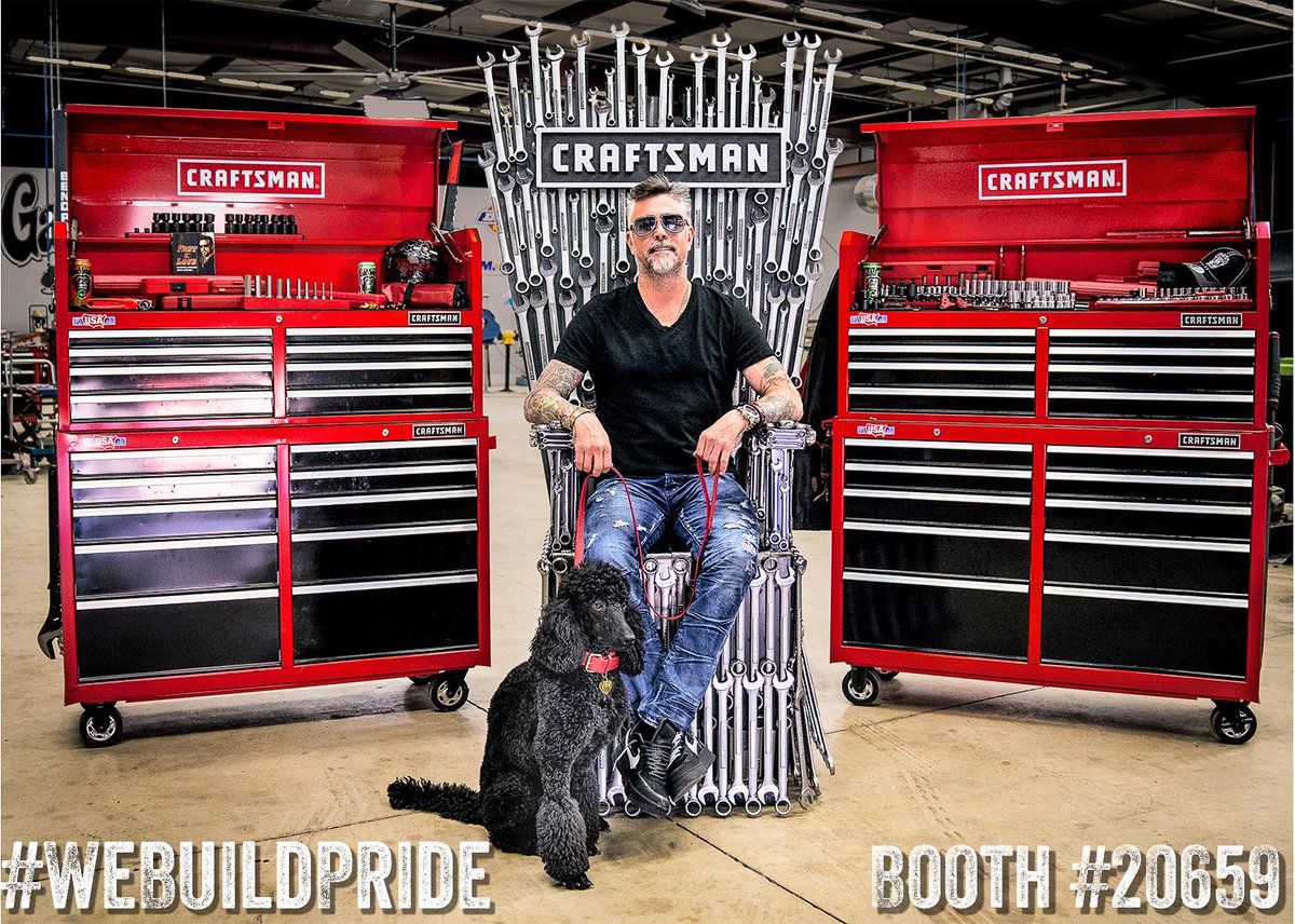 RRRawlings's tweet photo. Kicking off @SEMASHOW, I'll be at the @Craftsman booth talking shop with anybody that stops by! Come on by from 12-12:30pm PT and lets kick off our favorite automotive week right! #WeBuildPride #SEMA2019 https://t.co/JMbwXBWUvh
