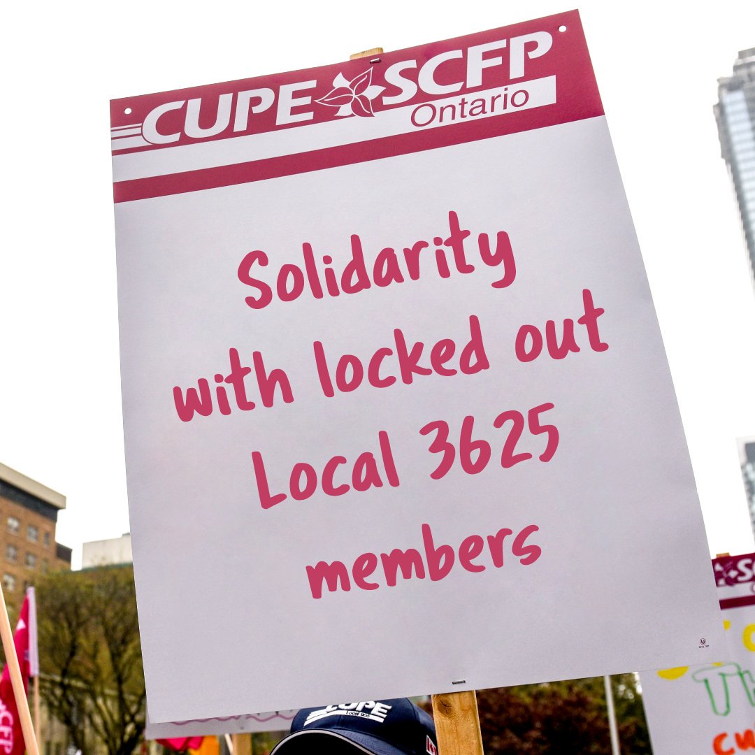 CUPEOntario's tweet photo. https://t.co/MfxZngRiBF
^ Send the employer a message: end the lockout! 🚫🔒

Members of CUPE Local 3625—Early Childhood Educators at Something Special Children’s Centre in Kingston—have been locked by their employer since last Friday. https://t.co/rK83Fzc5b5